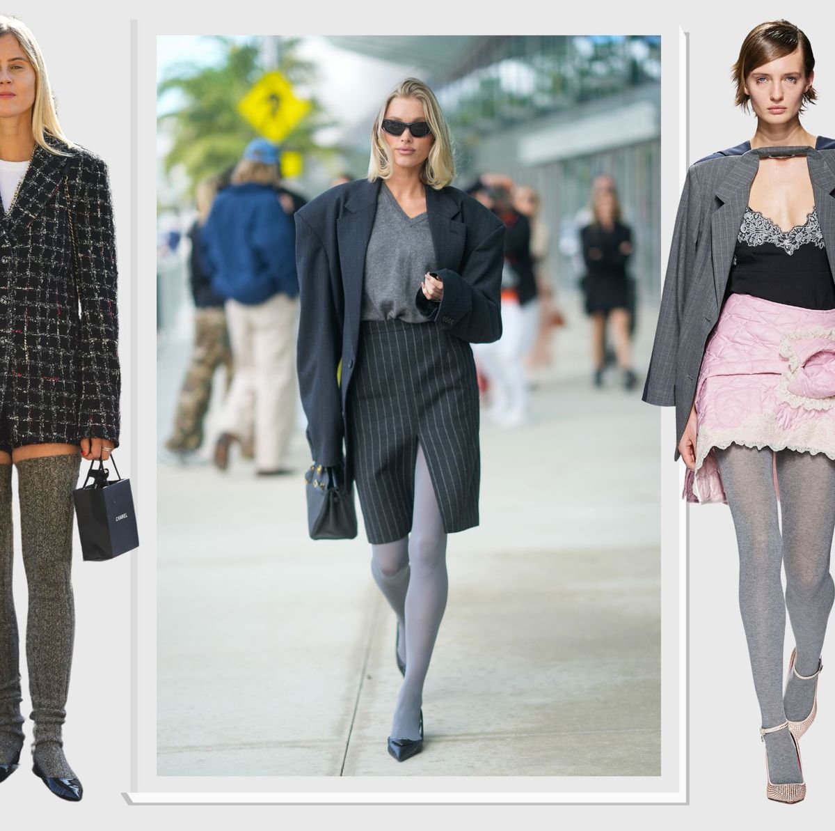 Medias grises en lugar de negras, el truco de moda de estilistas y  pasarelas para este invierno 2024