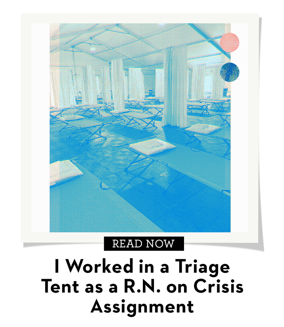 i worked in a triage tent as a rn on crisis assignment