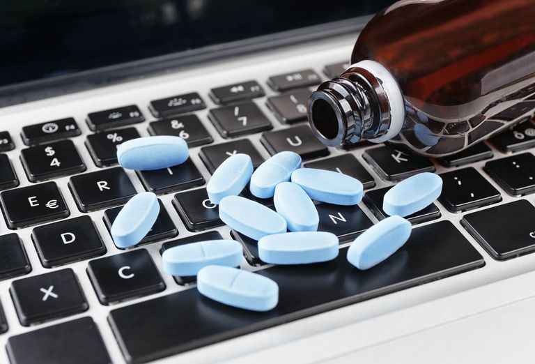 medicine on keyboard