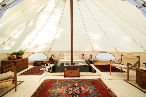 meditation yurt in backyard