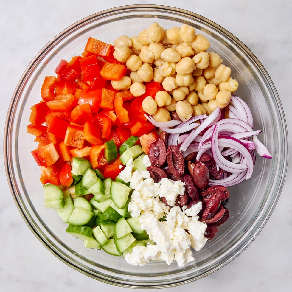 mediterranean chickpea salad stills