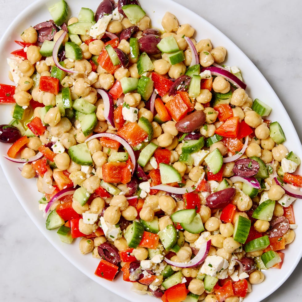 mediterranean chickpea salad stills