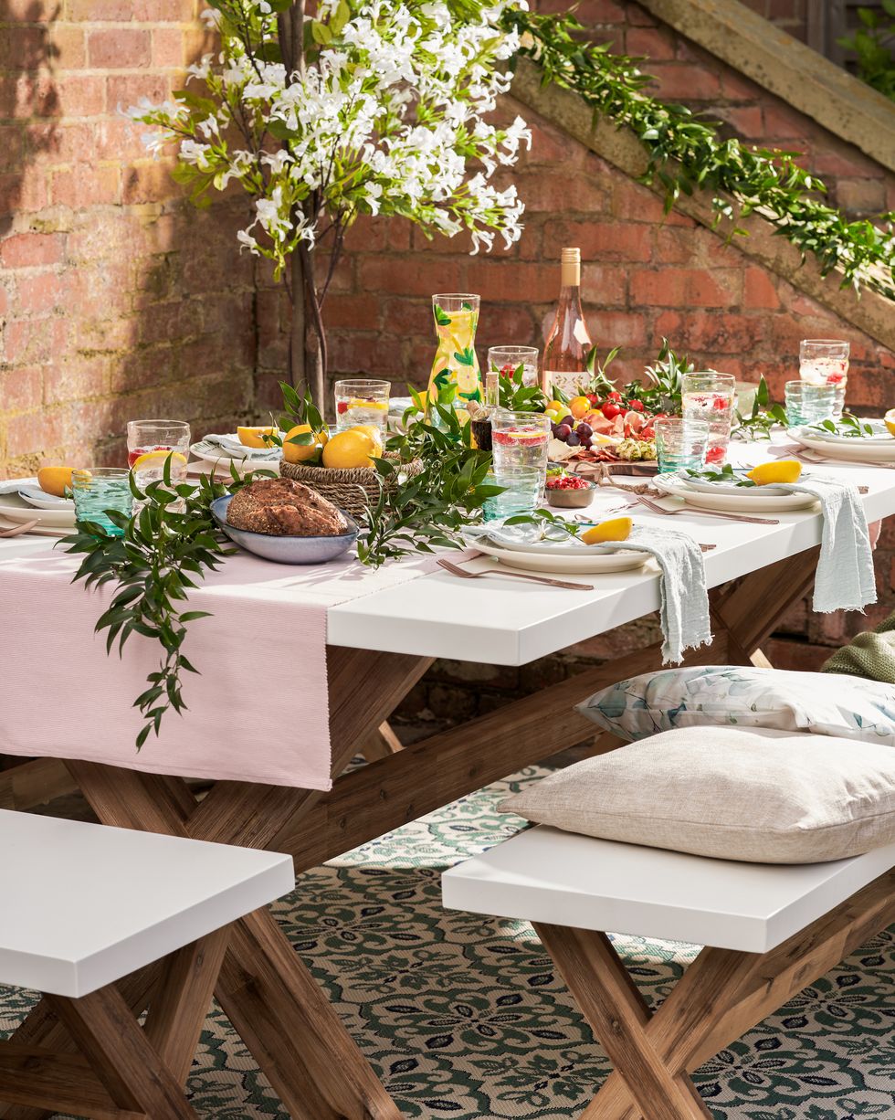 mediterranean garden ideas – outdoor dining at wayfair