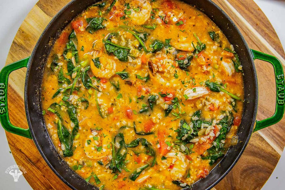 mediterranean shrimp  rice soup  delishcom