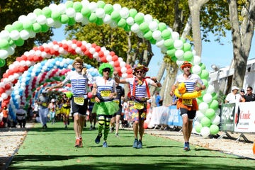 Runners at the Médoc Marathon.