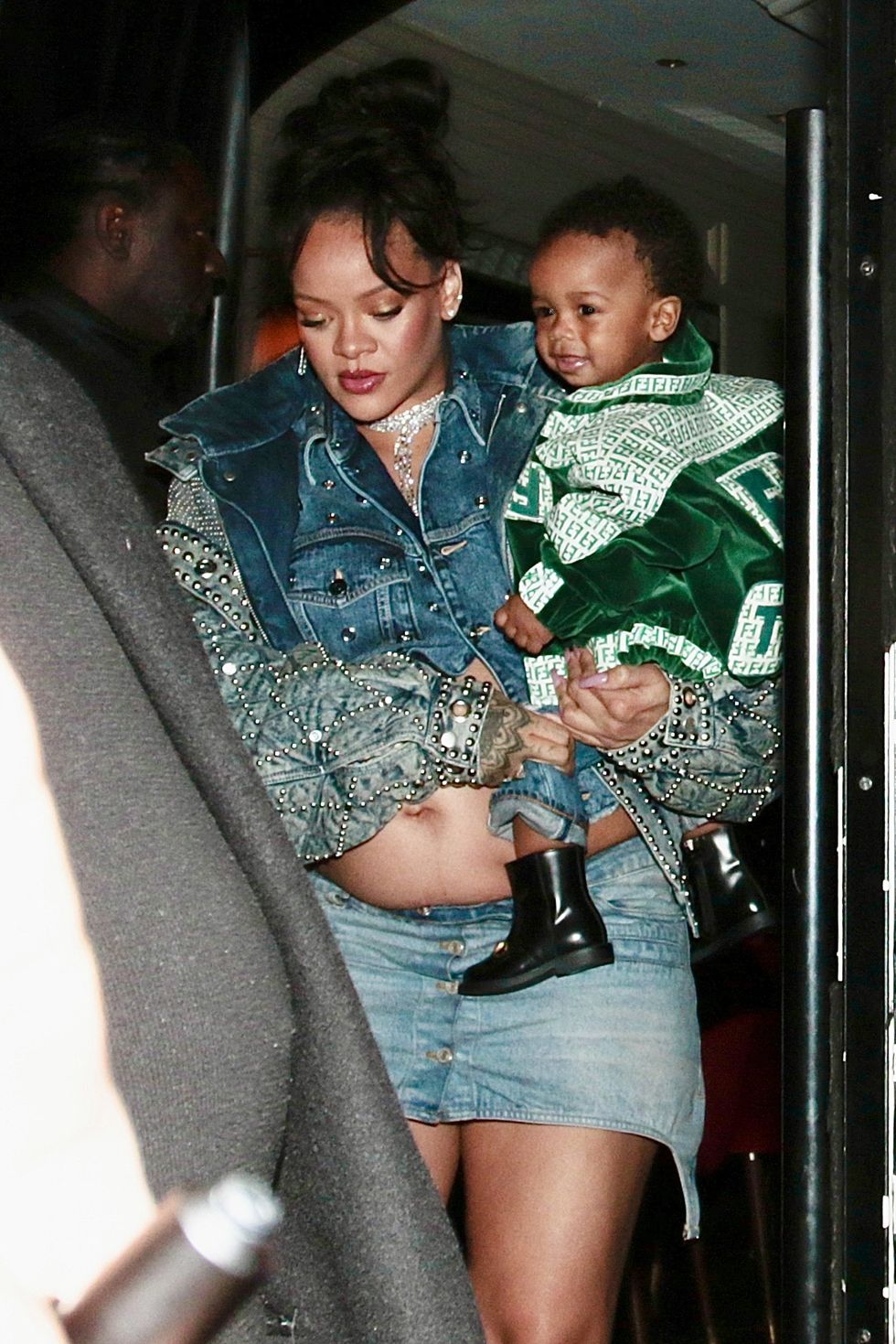 Rihanna Gallery on X: Rihanna leaving a Louis Vuitton store with her son,  Paris (April 21)  / X