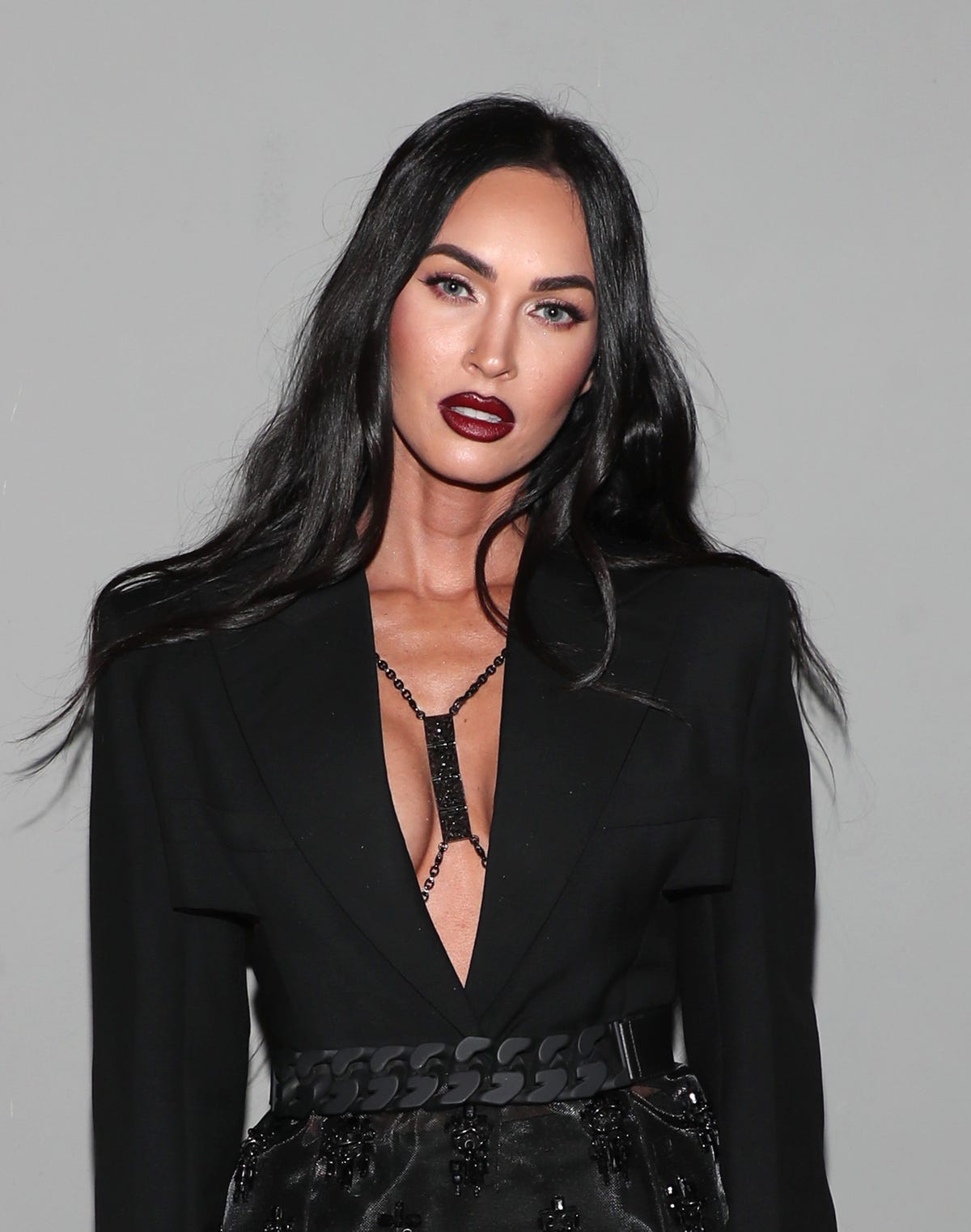 Megan Fox wears XXL braided ponytail for night in Milan