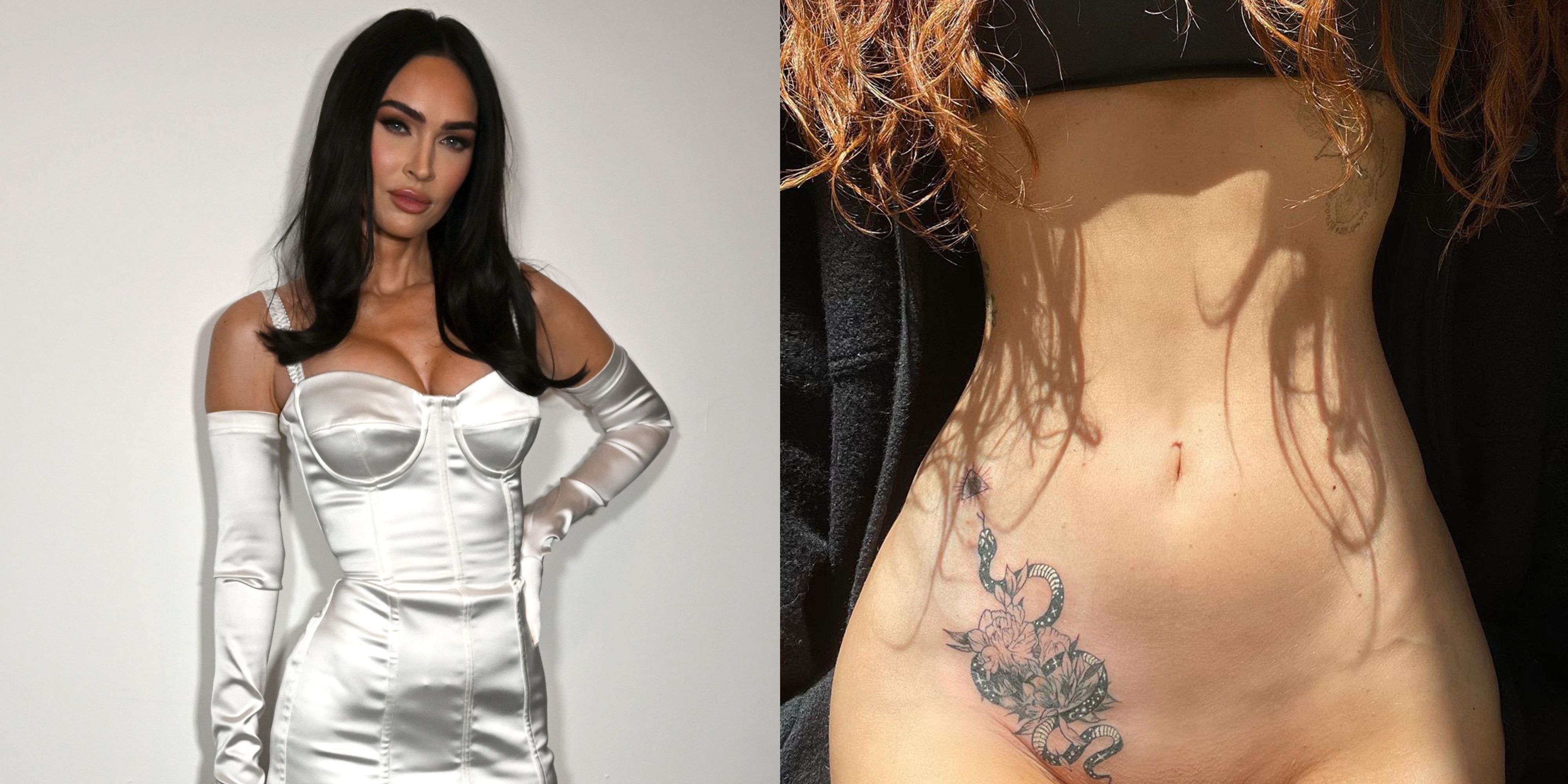 Megan Fox Just Debuted Dainty Finger Tattoos and a Spiderweb Chrome Manicure