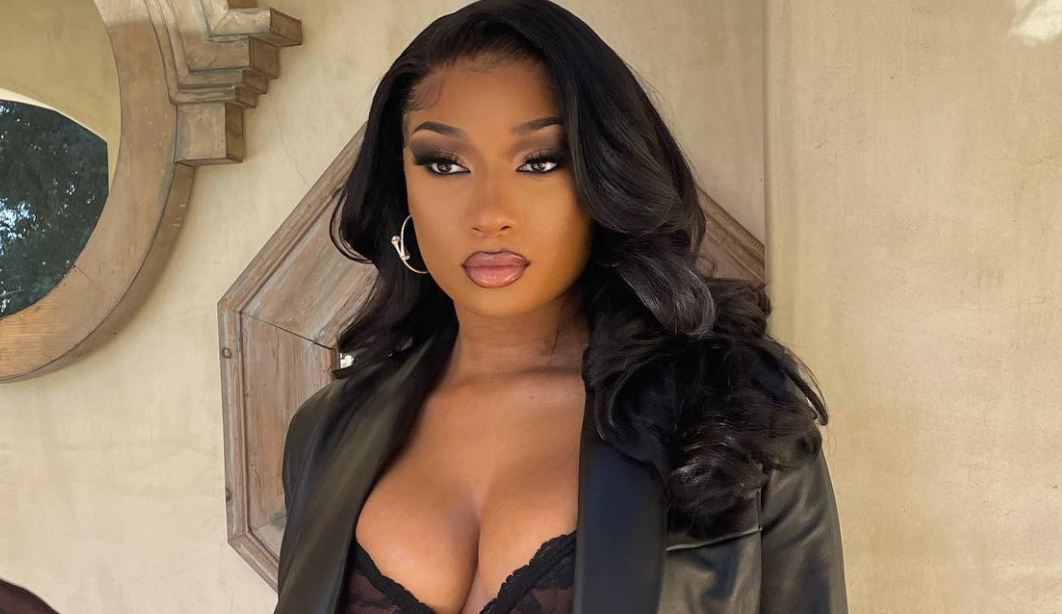 Megan Thee Stallion Wears A Lace Bra With A Blazer