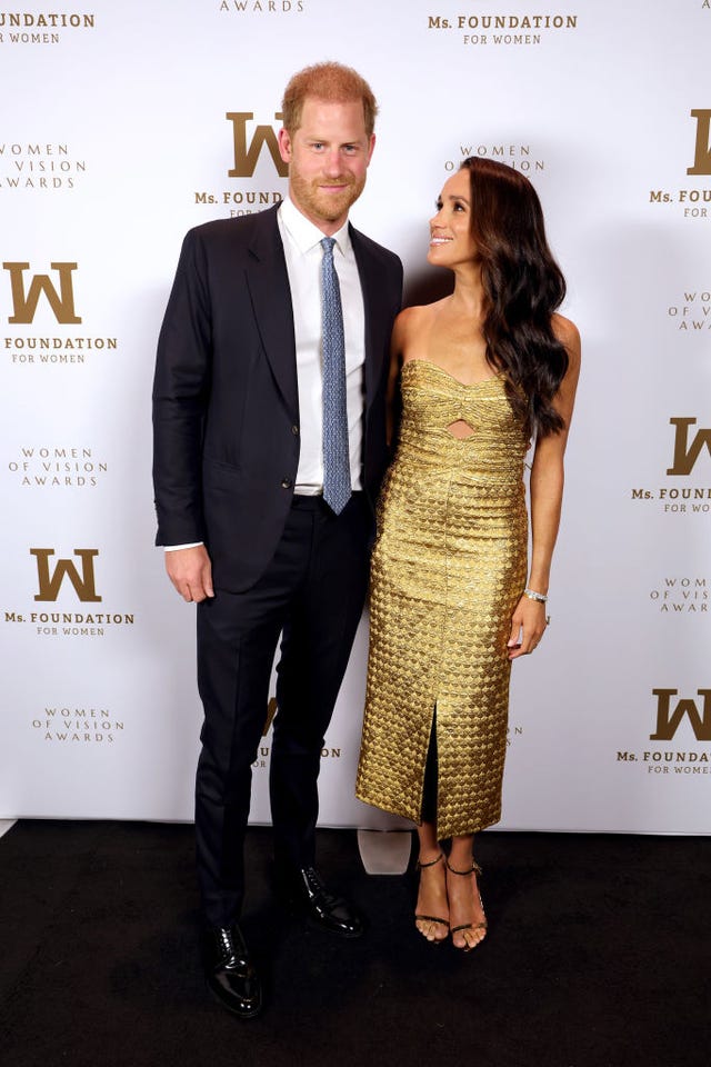 new york, new york may 16 prince harry, duke of sussex and meghan, the duchess of sussex attend the ms foundation women of vision awards celebrating generations of progress power at ziegfeld ballroom on may 16, 2023 in new york city photo by kevin mazurgetty images ms foundation for women