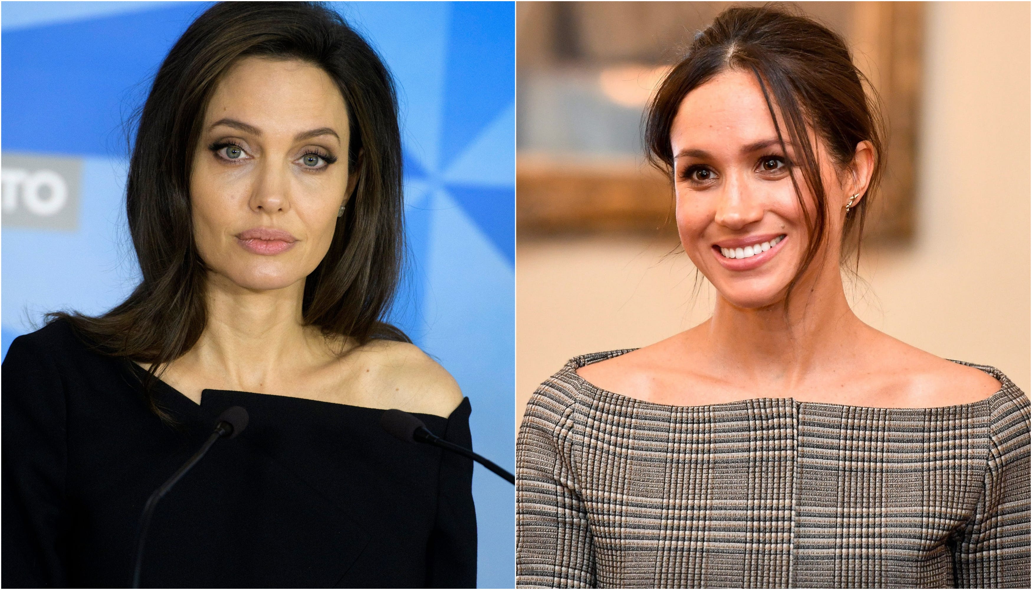 All The Times Meghan Markle Channeled Angelina Jolie's Sophisticated Style