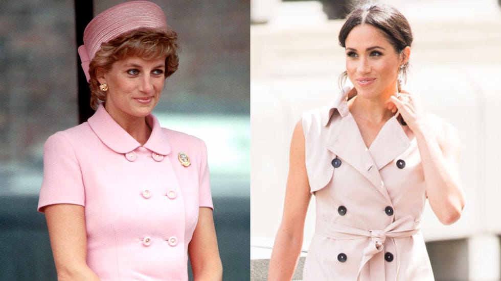 Princess Diana and Meghan Markle dressing alike