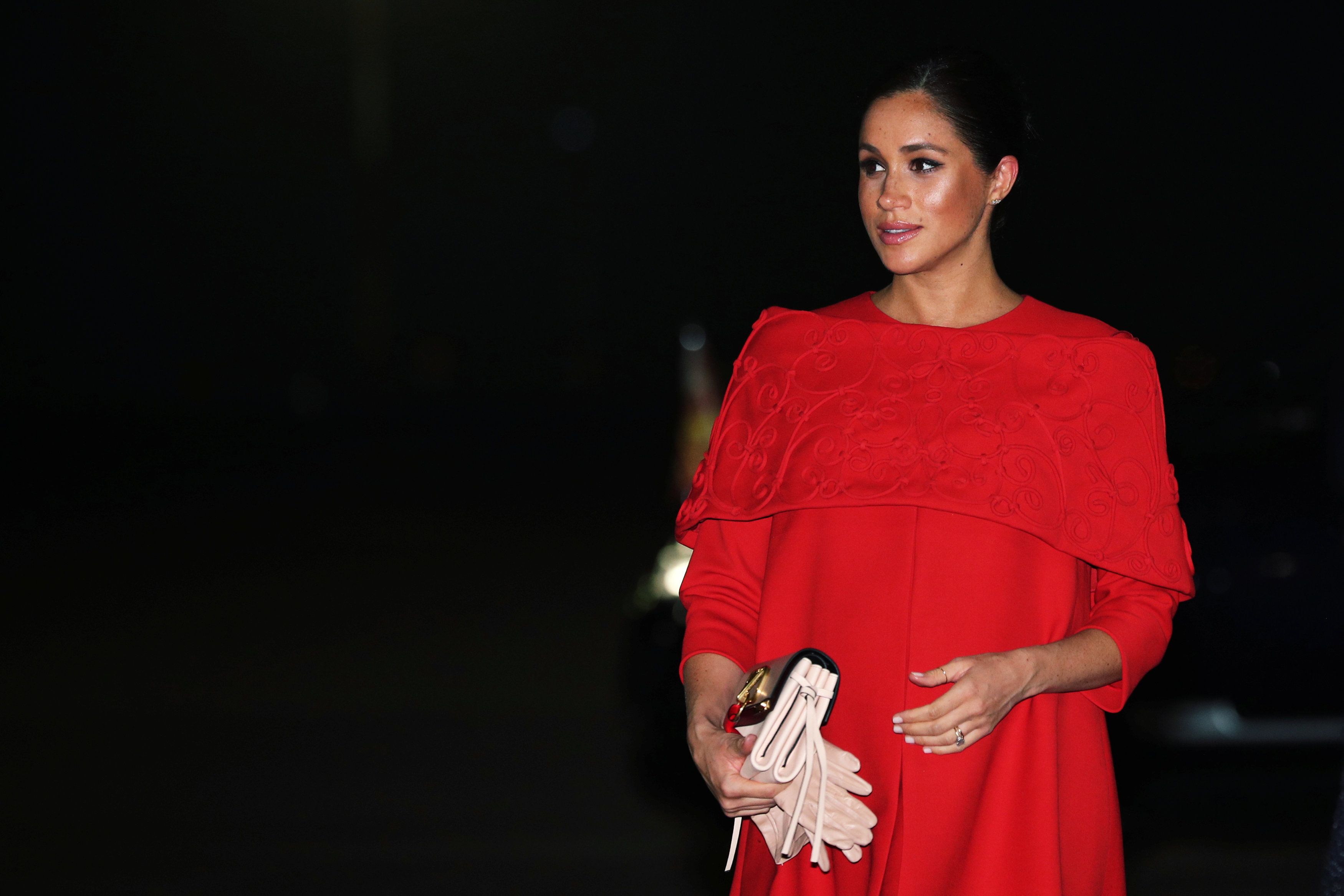 Meghan Markle Wears Red Valentino in During Morocco Royal Tour With Harry