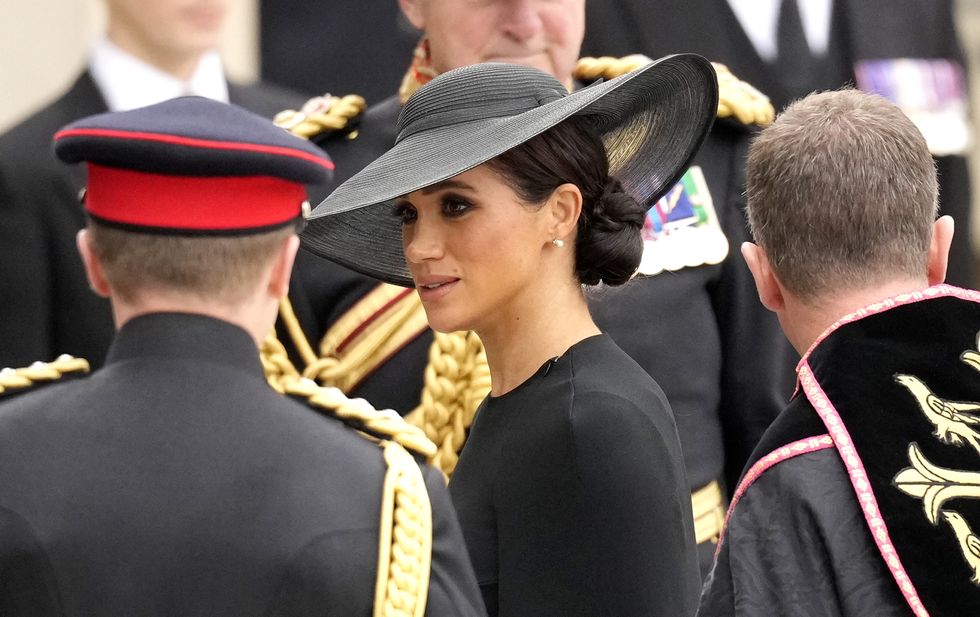 meghan markle at the state funeral of queen elizabeth ii