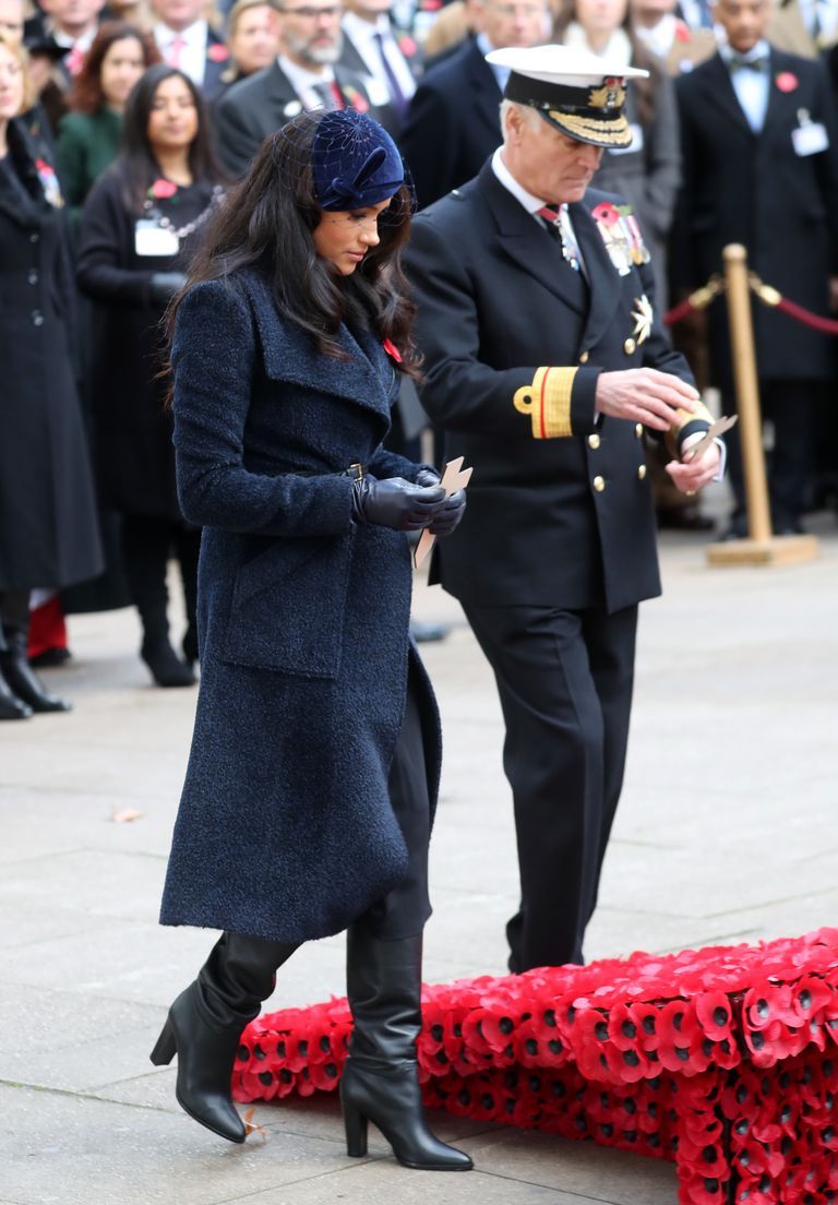 Meghan Markle en Prins Harry bij de Field of Remembrance bij Westminster Abbey