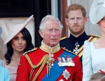 meghan markle, king charles, and prince harry in 2018