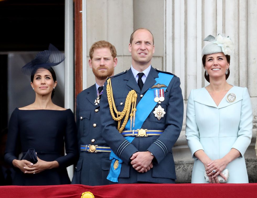 meghan, harry, william e kate durante il trooping the colour del 2018﻿