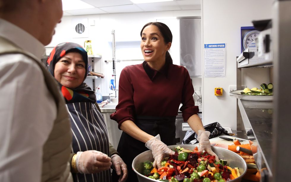 the duchess of sussex visits the hubb community kitchen