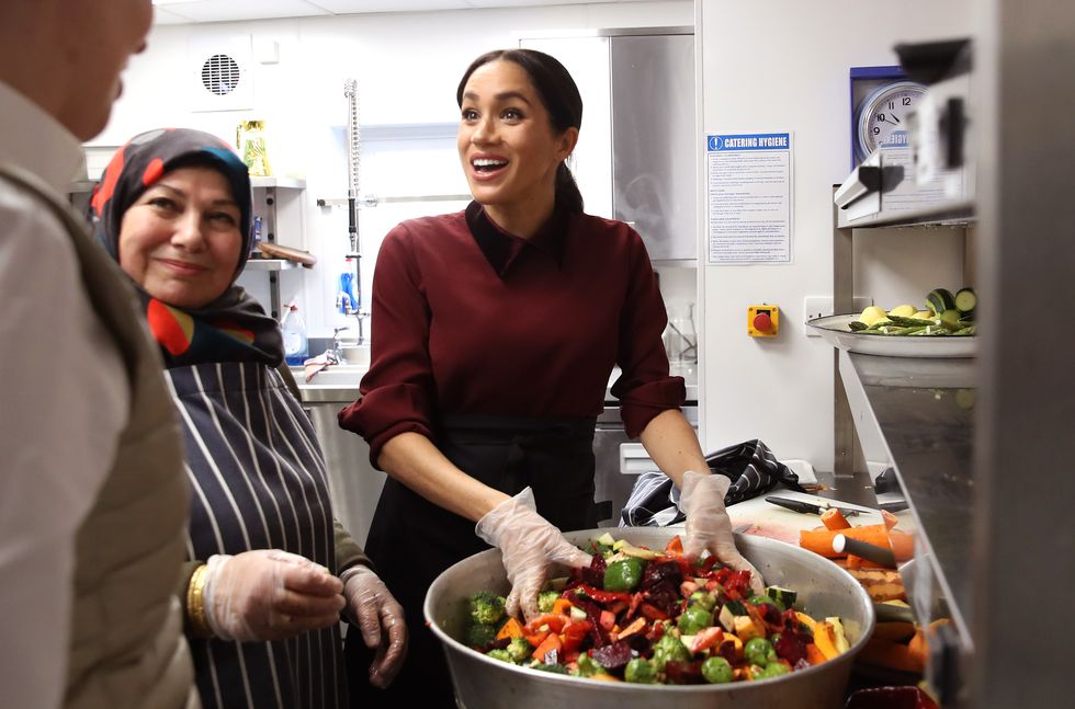 the duchess of sussex visits the hubb community kitchen