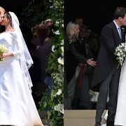 Princess Eugenie Meghan Markle Wedding Comparison