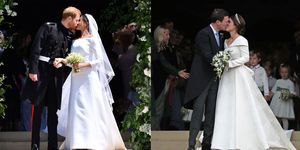 Princess Eugenie Meghan Markle Wedding Comparison