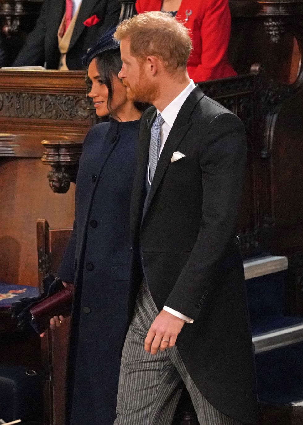 Meghan Markle en Prins Harry bij de royal wedding van Prinses Eugenie