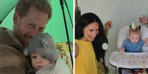 meghan markle and prince harry with their children