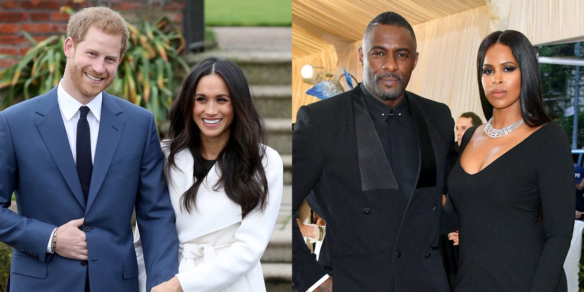 Oprah Winfrey and Idris Elba arriving at the Royal Wedding