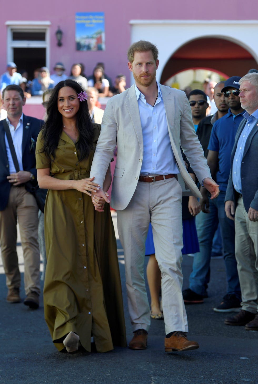 Meghan Markle con velo en Sudáfrica