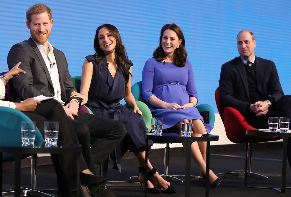 Meghan Markle con Hary, Guillermo y Kate Middleton en la Royal Foundation