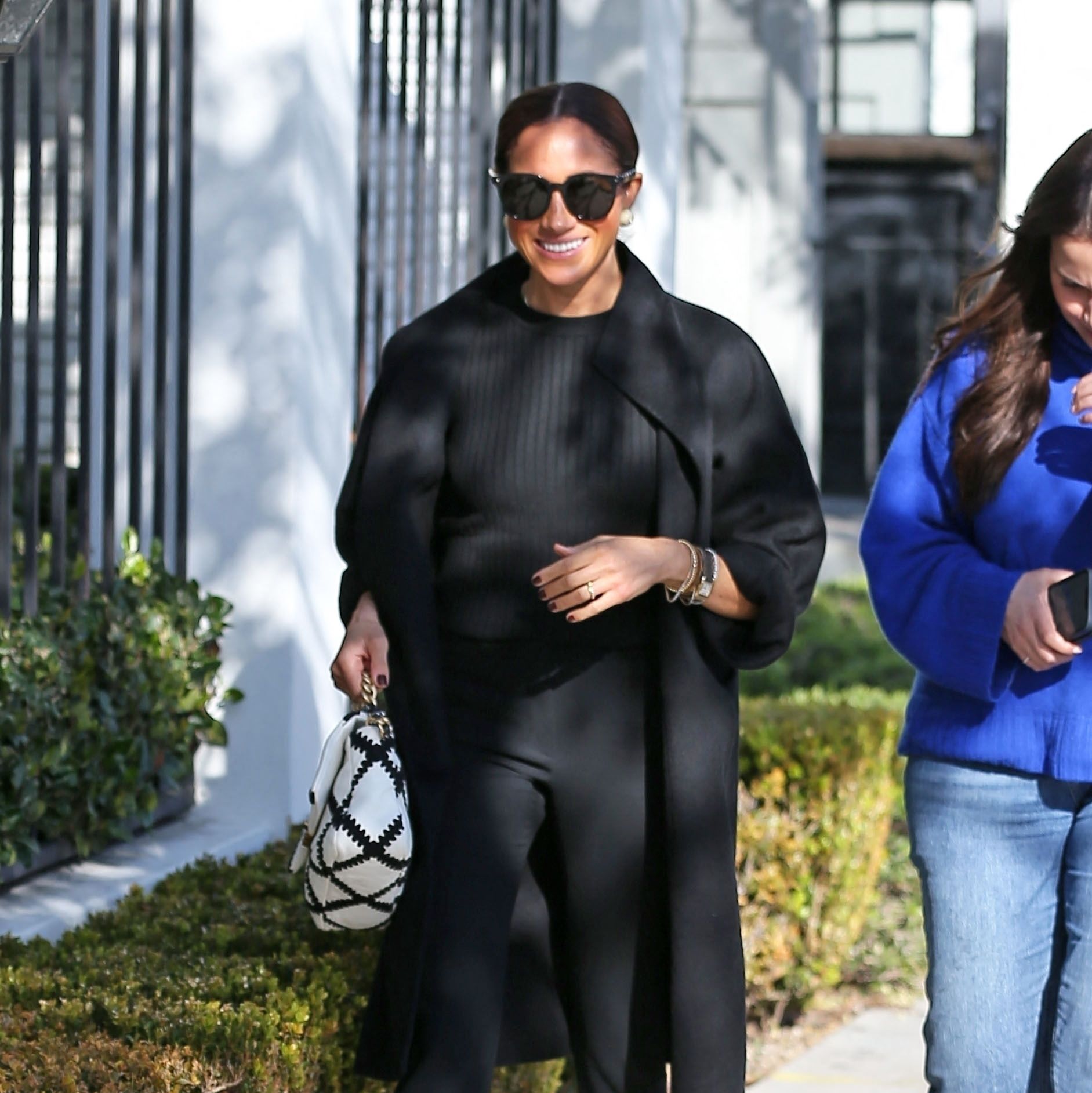 The Duchess of Sussex was spotted out and about on International Women's Day. 