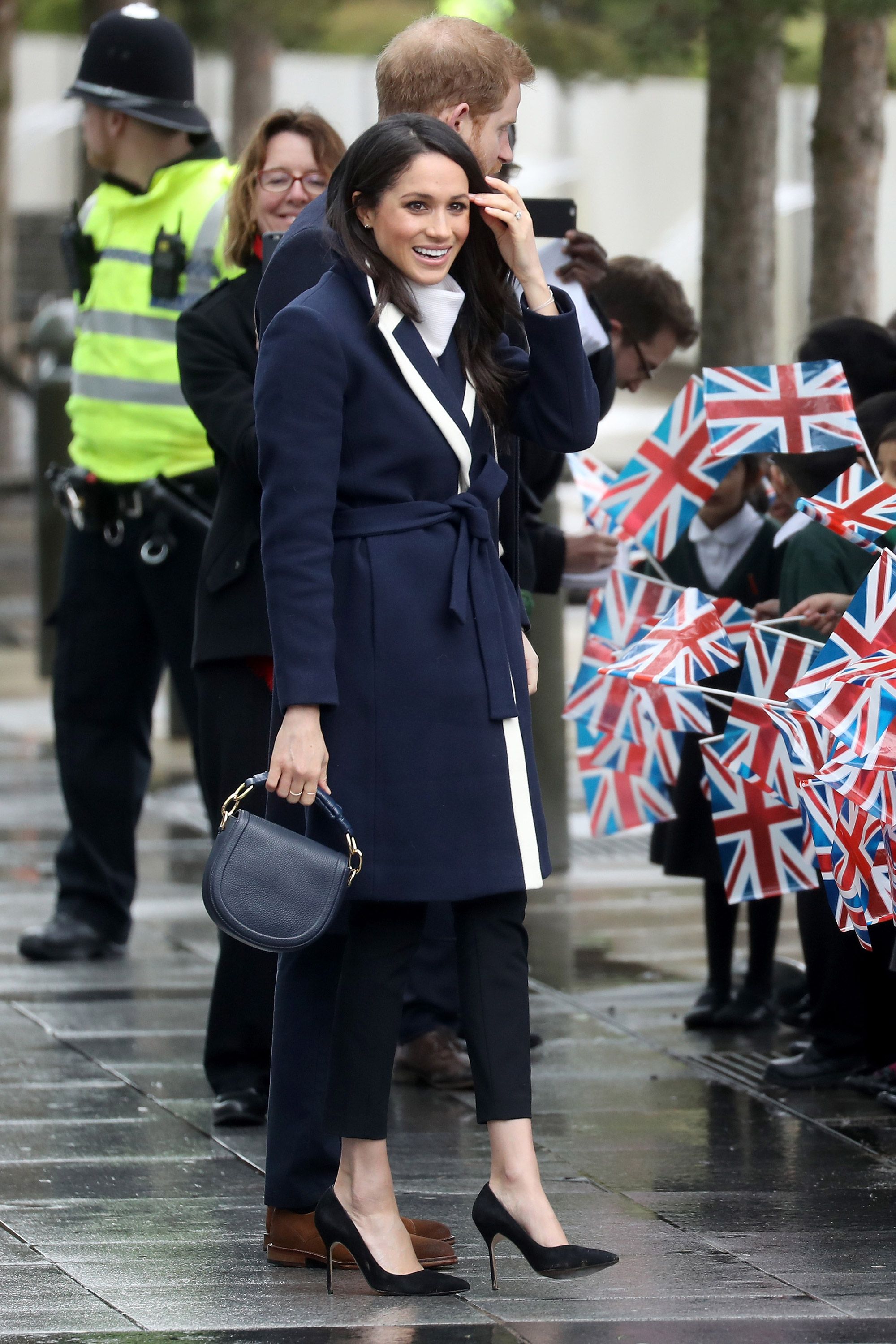 Meghan markle hotsell navy coat