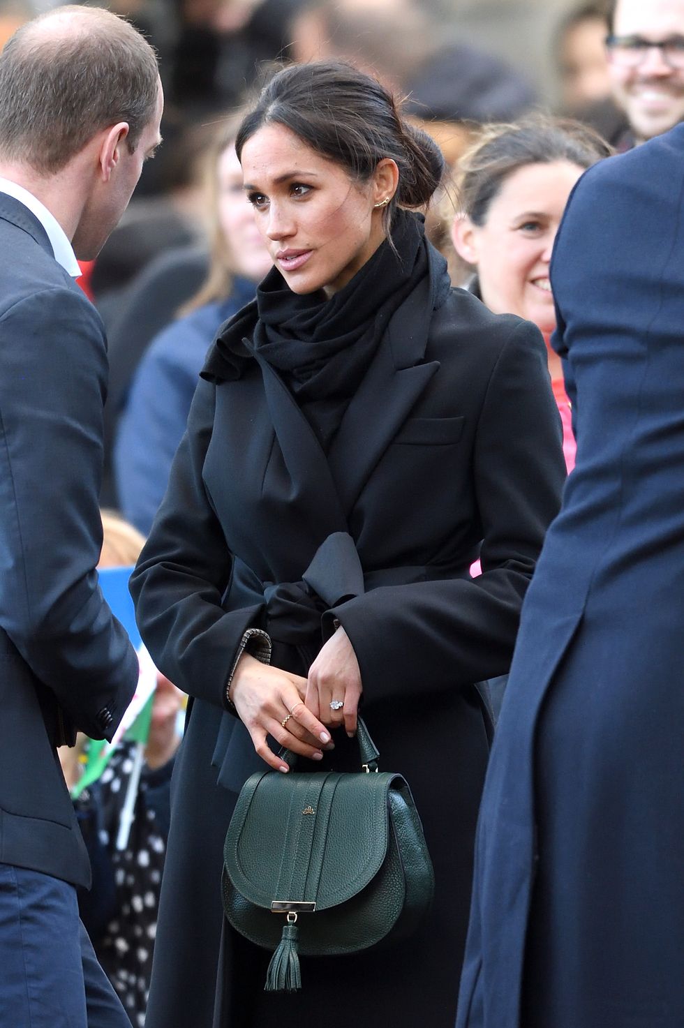 Demellier Nano Montreal Bag Carried By Kate Middleton in Toffee Smooth