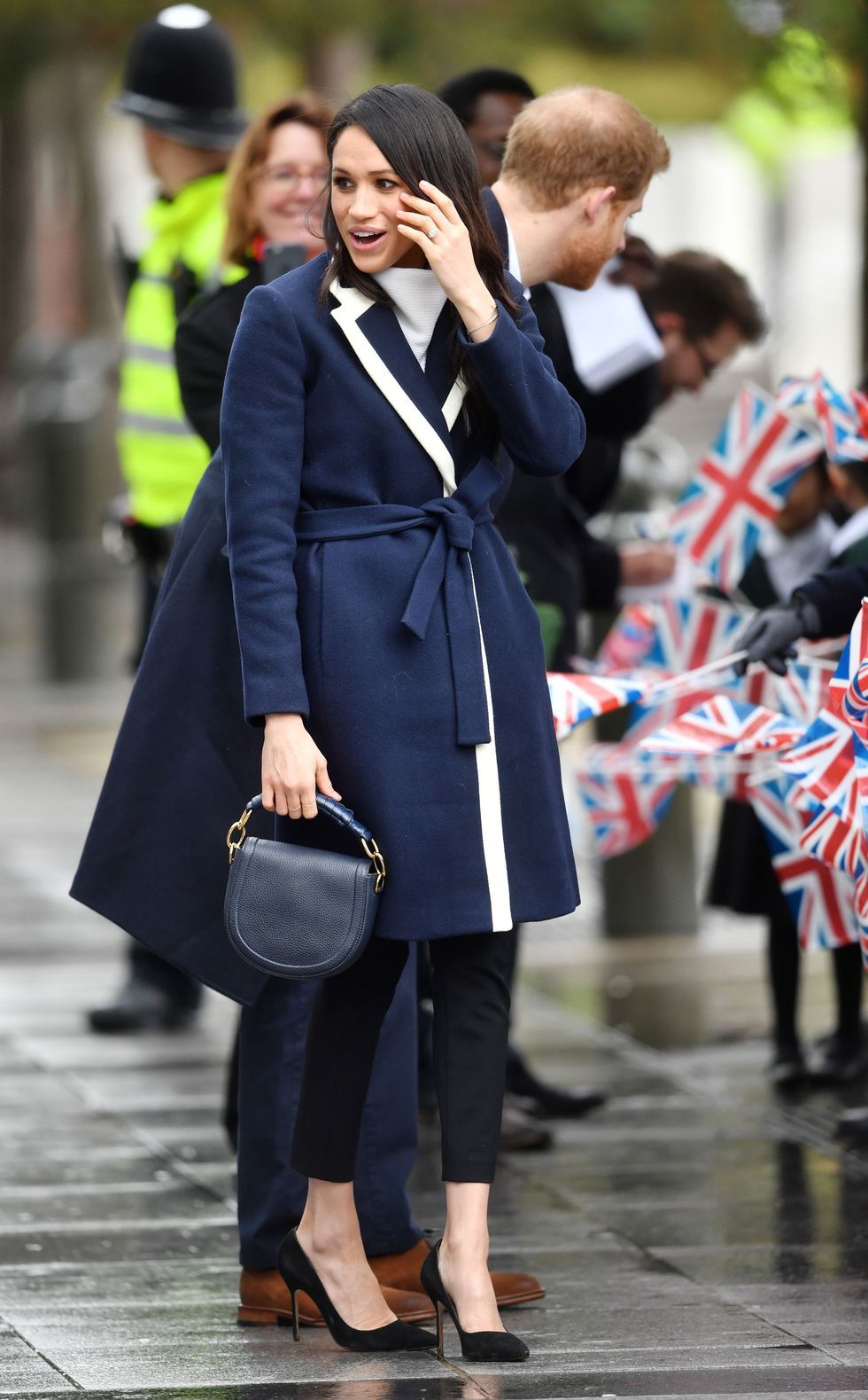 Meghan shop navy coat