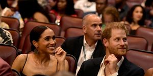 kingston, jamaica january 23 l r meghan, duchess of sussex and prince harry, duke of sussex attend premiere