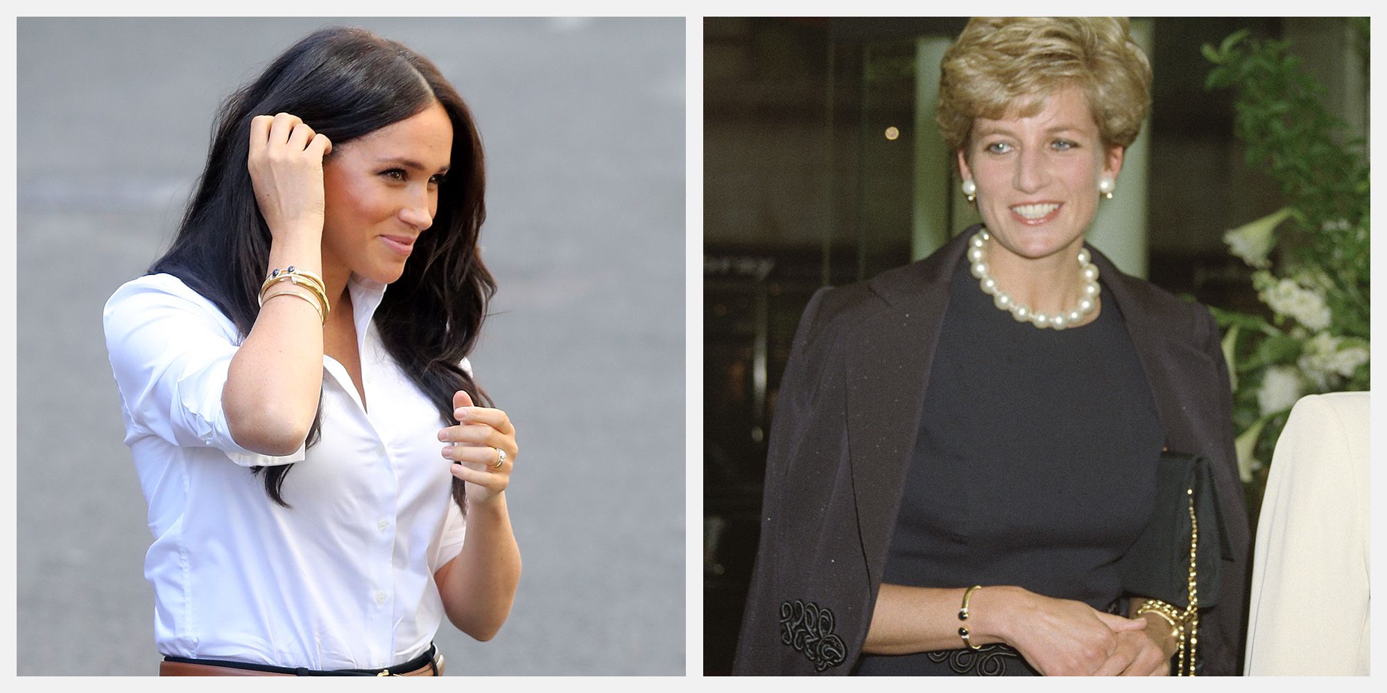 Meghan Markle Wore Princess Diana's Butterfly Earrings and Gold Bracelet