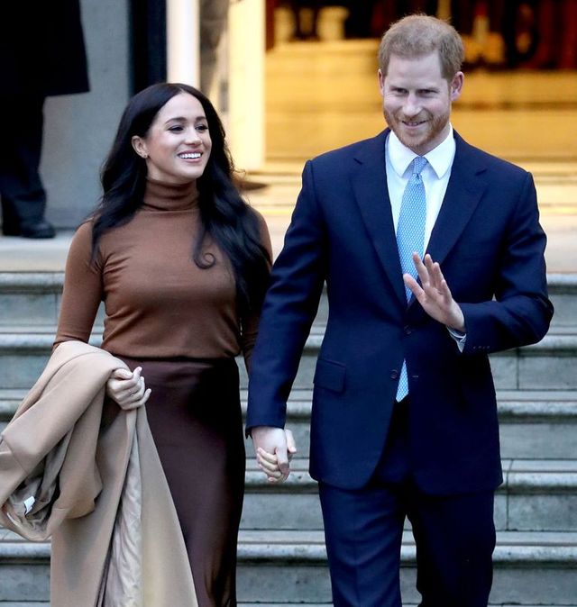 Meghan Markle en Prins Harry bij de Canadese Ambassade in Londen