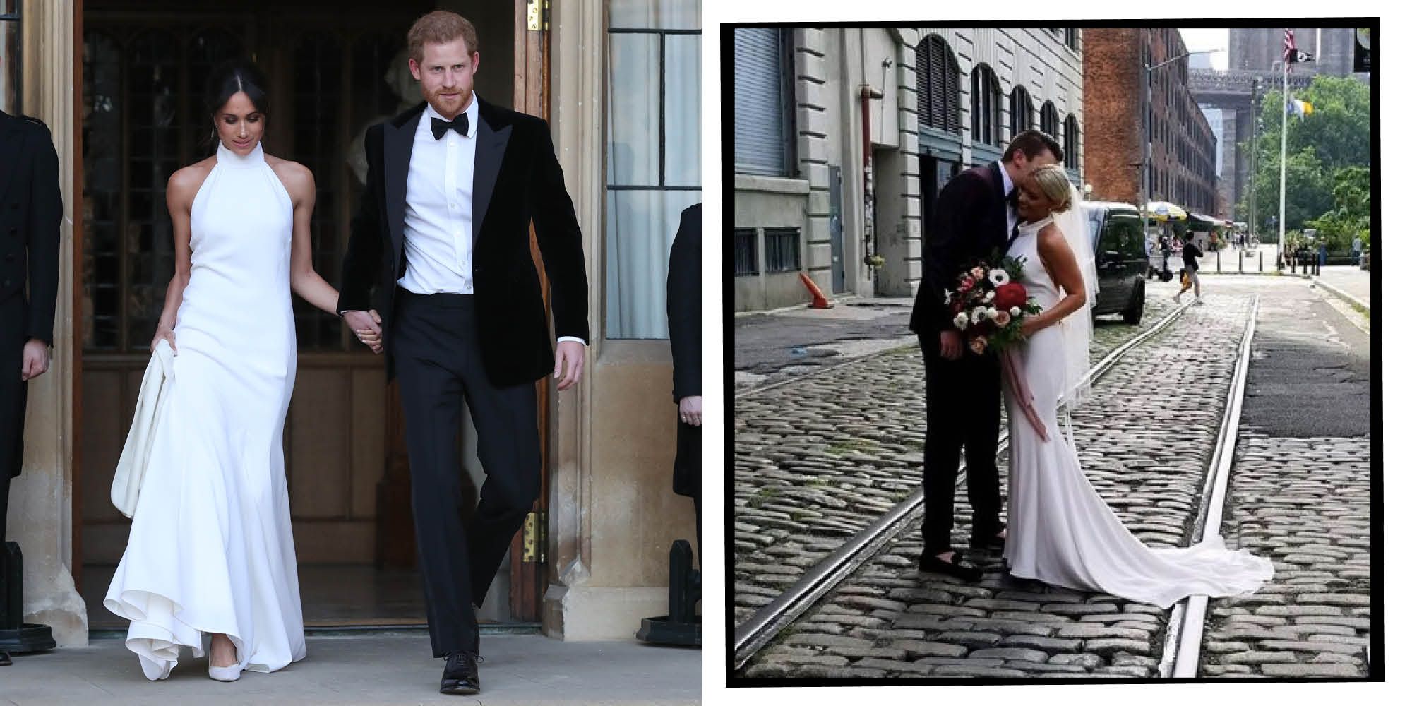 Meghan markle second wedding hot sale dress