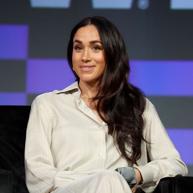 austin, texas march 08 meghan, duchess of sussex speaks onstage during the breaking barriers, shaping narratives how women lead on and off the screen panel during the 2024 sxsw conference and festival at austin convention center on march 08, 2024 in austin, texas photo by gary millergetty images
