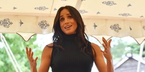 Meghan Markle at her Grenfell Cookbook Launch