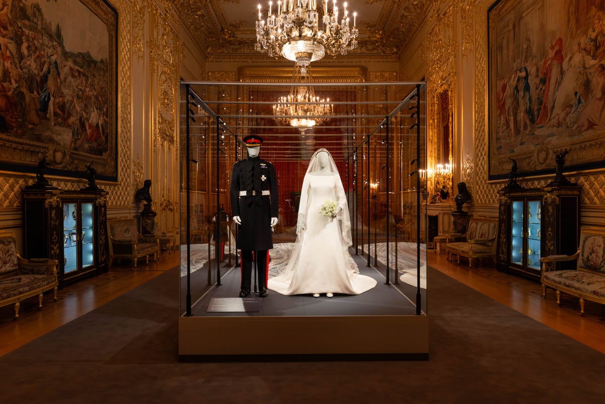 Meghan Markle S Wedding Dress On Display Inside The Duke And Duchess Of Sussex S Wedding