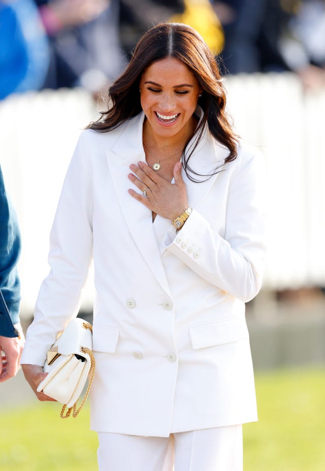 Meghan Markle wears white Valentino suit to Invictus Games in The Hague