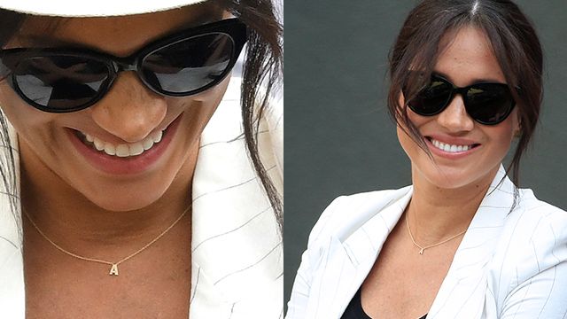 Meghan Markle Wears Letter A Necklace for Wimbledon Appearance