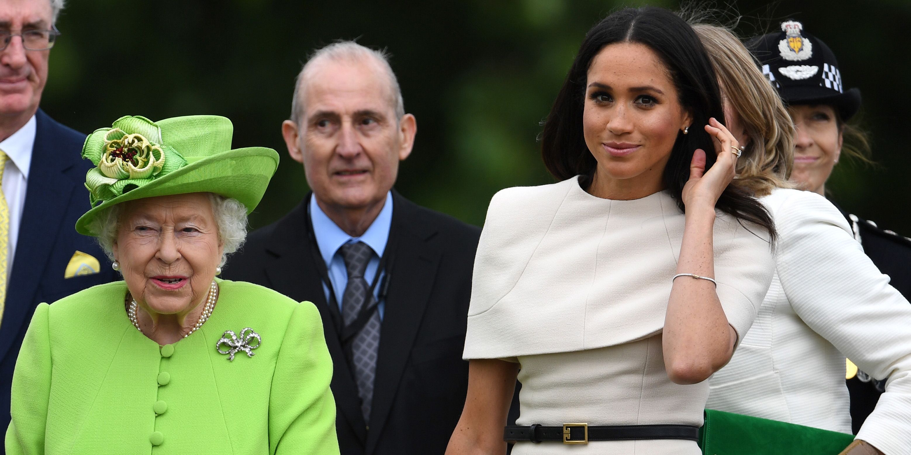 Meghan Markle Wore Givenchy Dress for First Official Royal Event With Queen  Elizabeth
