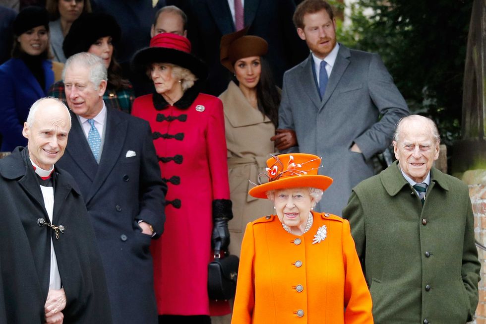 Meghan Markle con la Familia Real británica