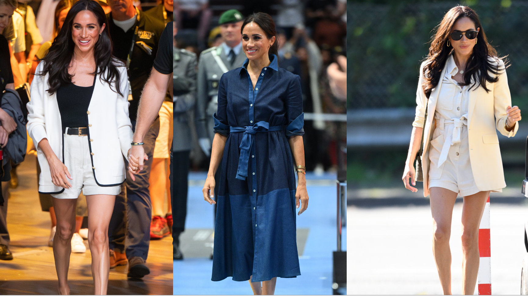 Meghan Markle in Cuyana and Celine for Final Days of Invictus 2023 - Dress  Like A Duchess