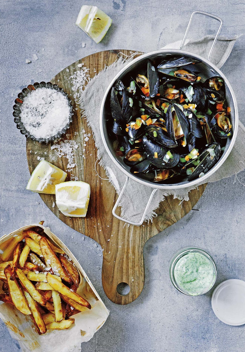 mejillones al vapor con vinagreta