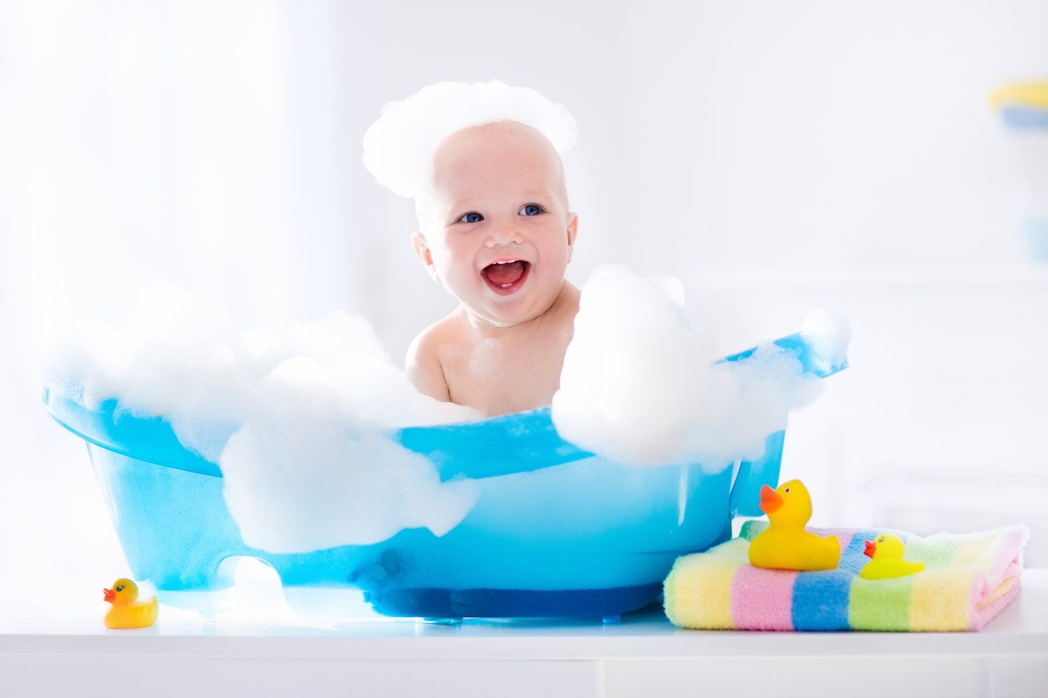 La temperatura ideal para el baño de un bebé recién nacido