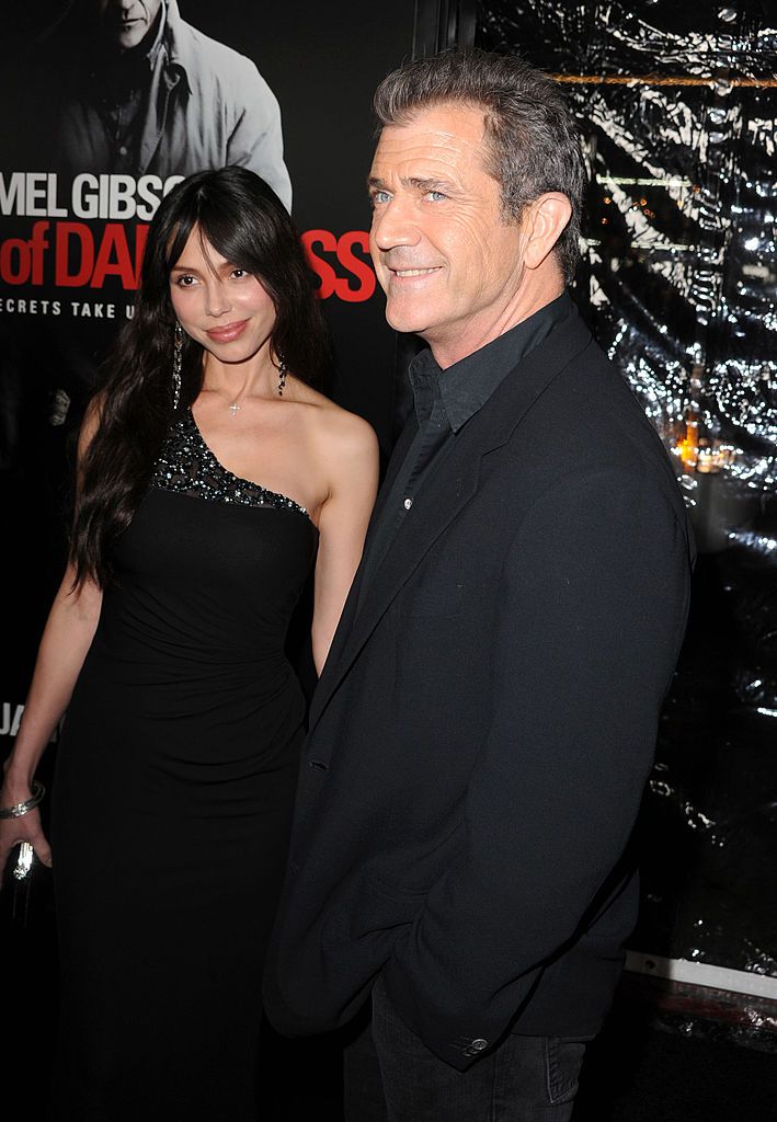 oksana grigorieva and actor mel gibson attend the edge of darkness premiere held at graumans chinese theatre on january 26, 2010 in hollywood, california photo by steve granitzwireimage