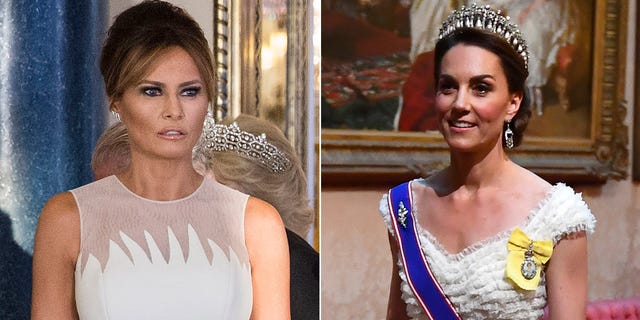 Melania Trump y Kate Middleton, duelo de estilo en el palacio de Buckingham.